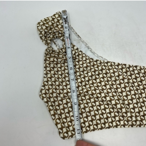 Jonathan Simkhai chain print ring shoulder bikini top small NWT - Picture 6 of 9